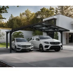 Canopia Carport Sydney dubbel boog zwart 572x586cm