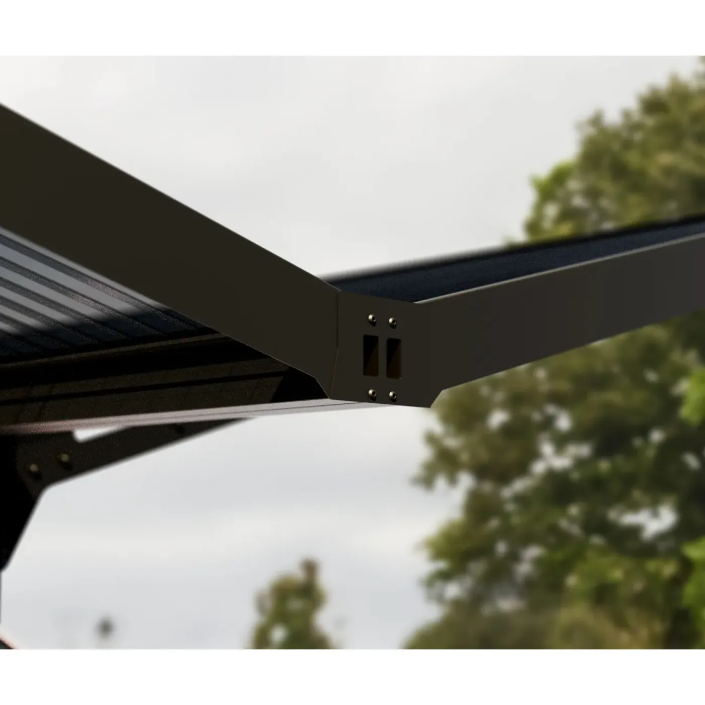 Canopia Carport Sydney dubbel boog zwart 286x586cm