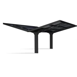 Canopia Carport Sydney dubbel boog zwart 286x586cm