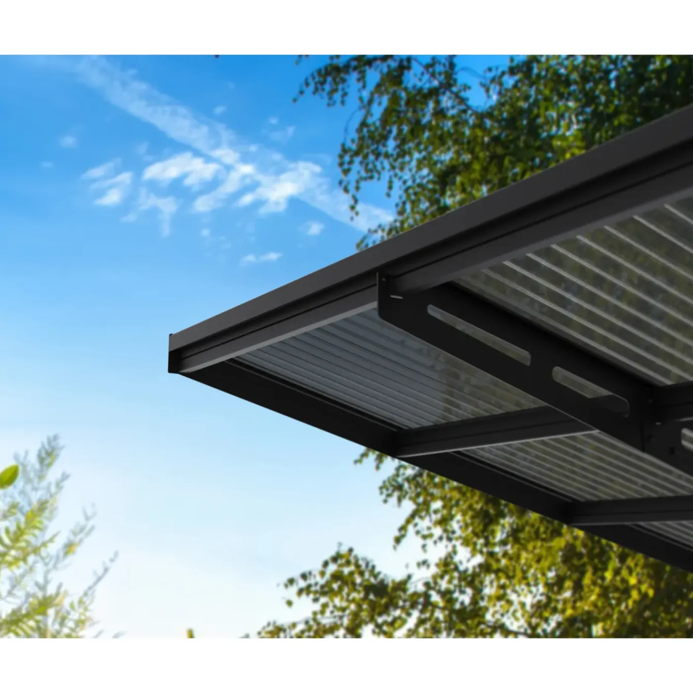 Canopia Carport Sydney dubbel boog zwart 286x586cm