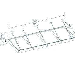 Canopia deur- en veranda-uitvalscherm Sophia XL transparant 379x140x67cm