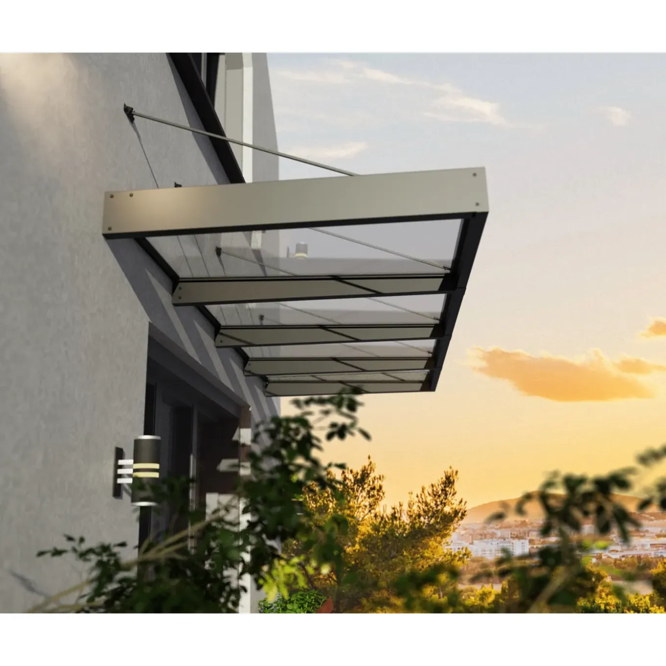 Canopia deur- en veranda-uitvalscherm Sophia XL transparant 379x140x67cm