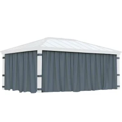Canopia gordijnen grijs voor prieel Dallas 533x212cm