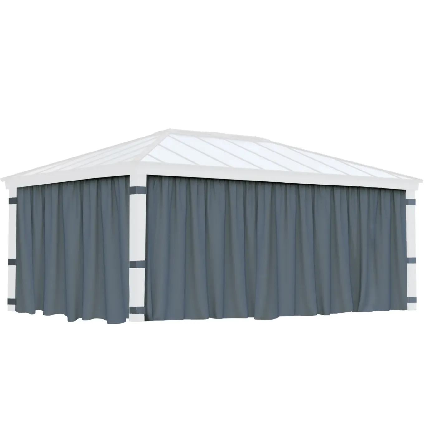Canopia gordijnen grijs voor prieel Dallas 533x212cm