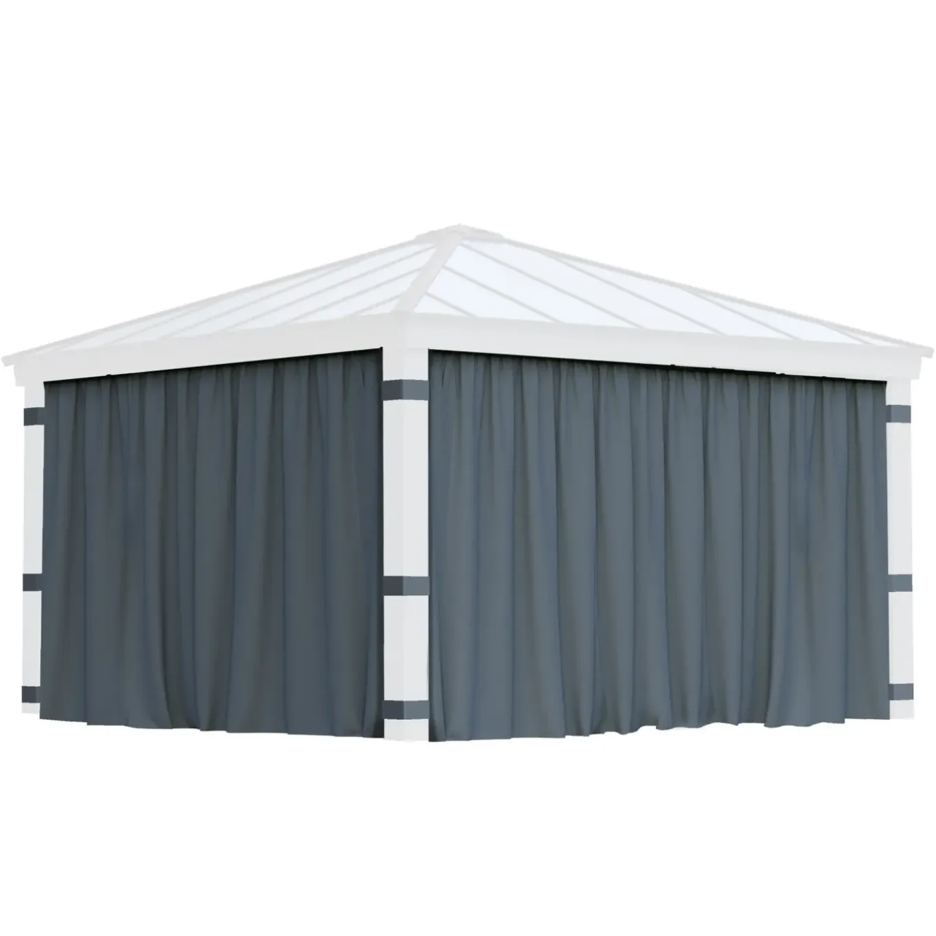 Canopia gordijnen grijs voor prieel Dallas 435x212cm