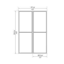 Canopia Hordeur San Remo - 137x204,8 cm - Wit - Aluminium