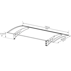 Canopia Lyra Deur en Veranda Luifel 135x91x16cm