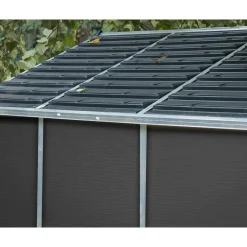 Canopia Metalen Tuinhuis Rubicon - Grijs - 179x237cm - Dubbele Deur - met Vloer - 12,5m²