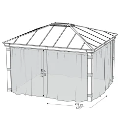 Canopia muggennet voor prieel Dallas 435x212cm