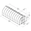 Canopia Tuinkas Bella 8x16 - Polycarbonaat - Zilver - 244x484x219cm