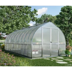 Canopia Tuinkas Bella 8x16 - Polycarbonaat - Zilver - 244x484x219cm