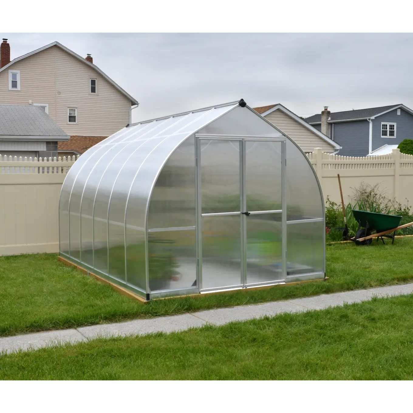 Canopia Tuinkas Bella 8x12 - Polycarbonaat - Zilver - 244x364x219cm