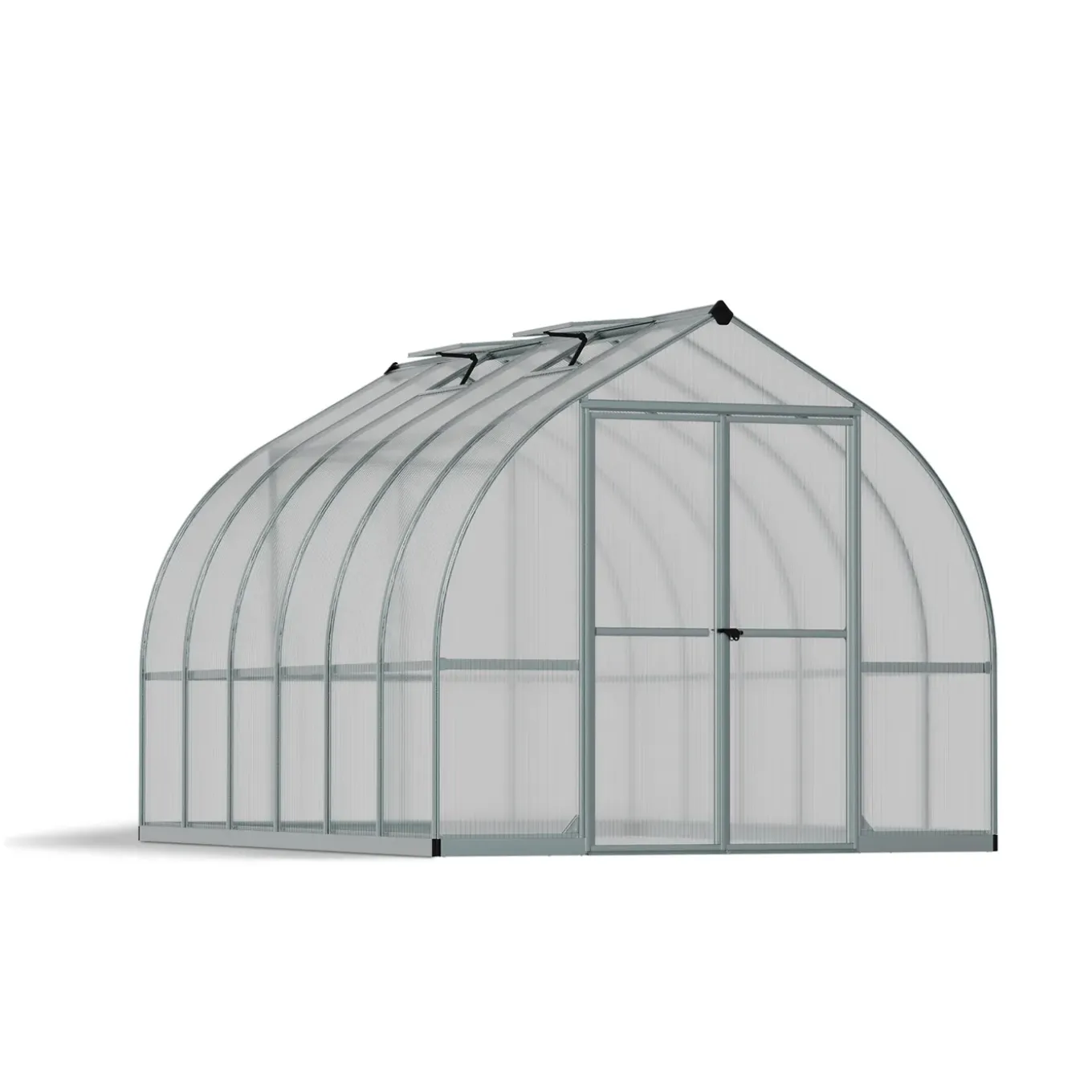 Canopia Tuinkas Bella 8x12 - Polycarbonaat - Zilver - 244x364x219cm