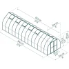 Canopia tuinkas Bella 244x844x218cm zilver