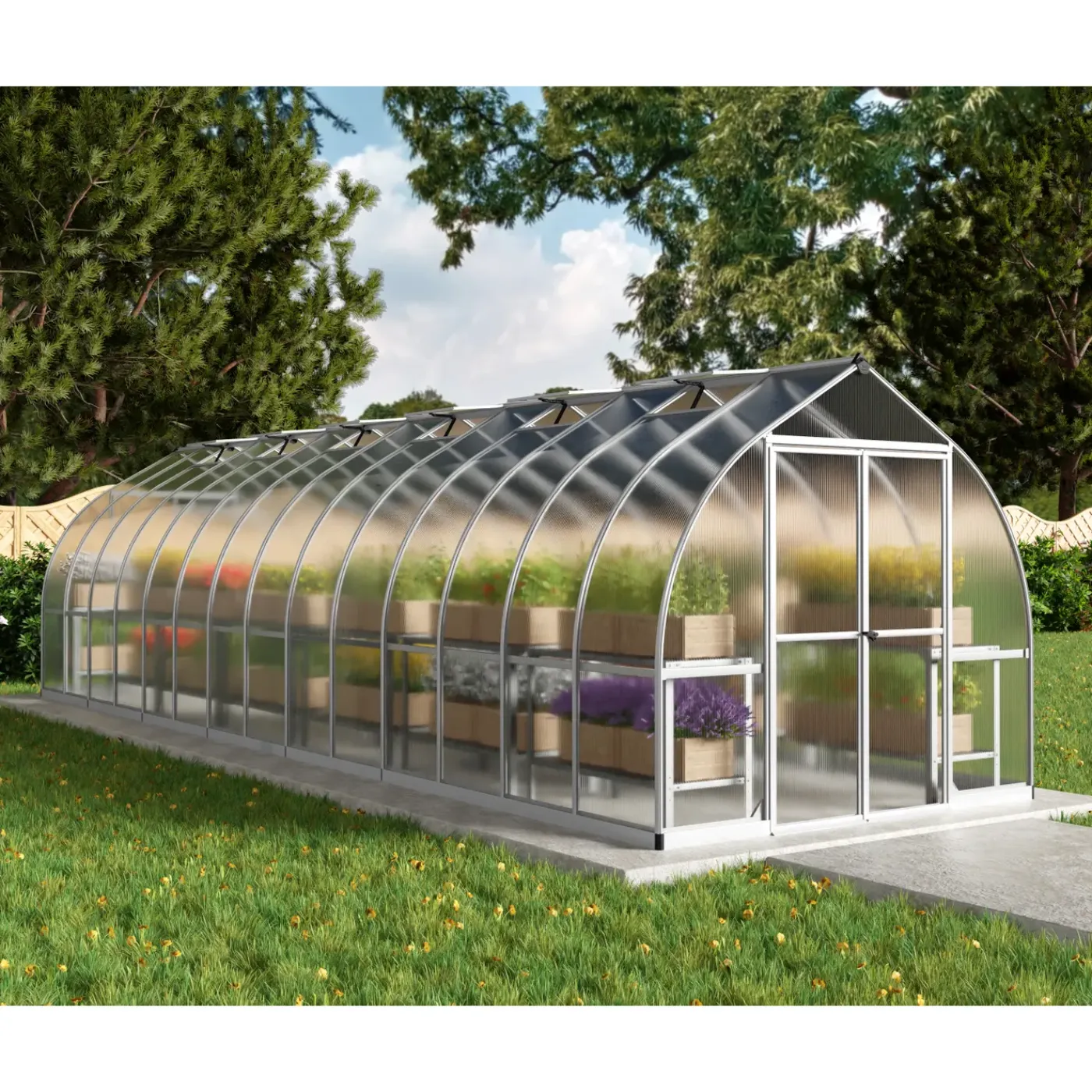 Canopia tuinkas Bella 244x844x218cm zilver
