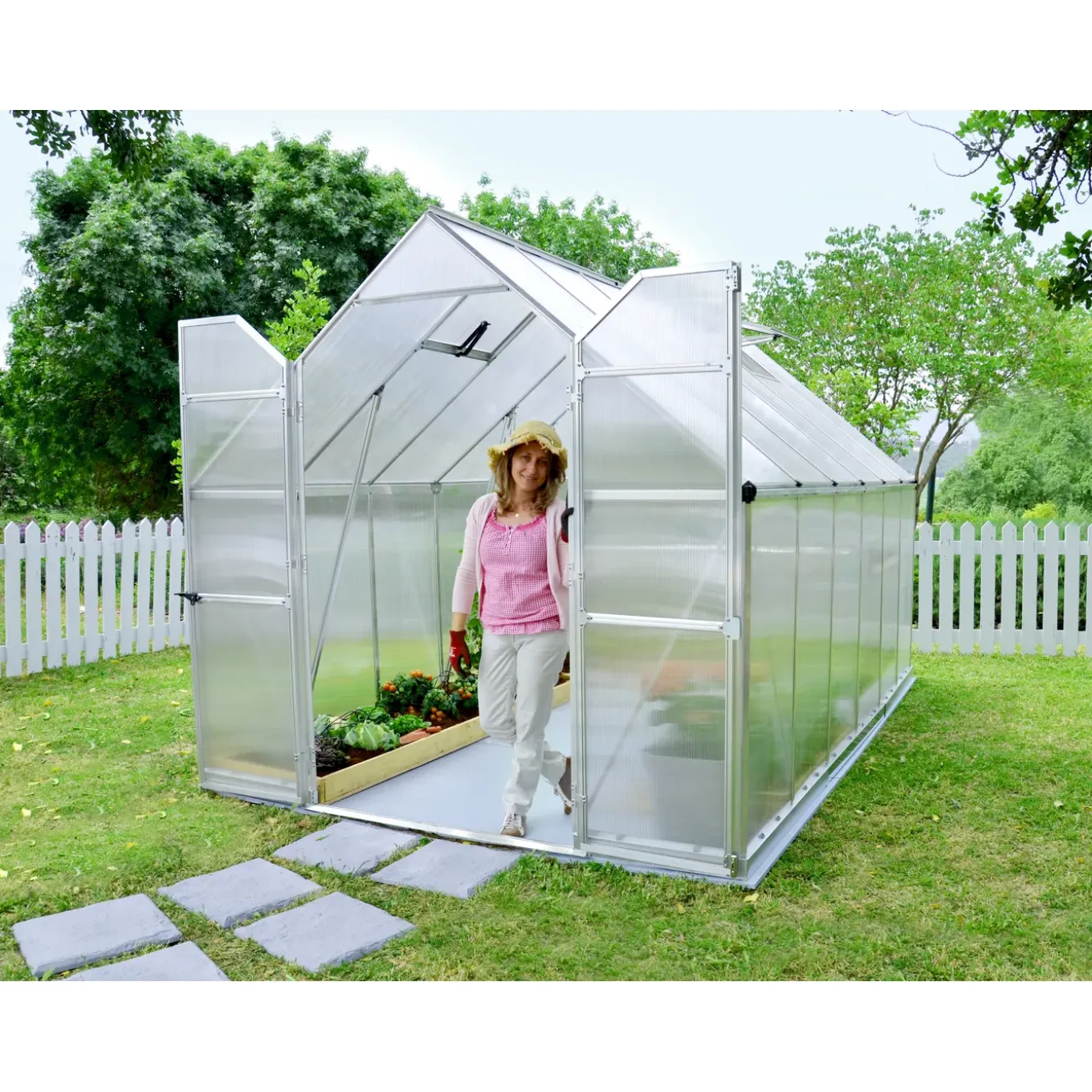 Canopia Tuinkas Essence 8x12 - Polycarbonaat - Zilver - 244x367x229cm