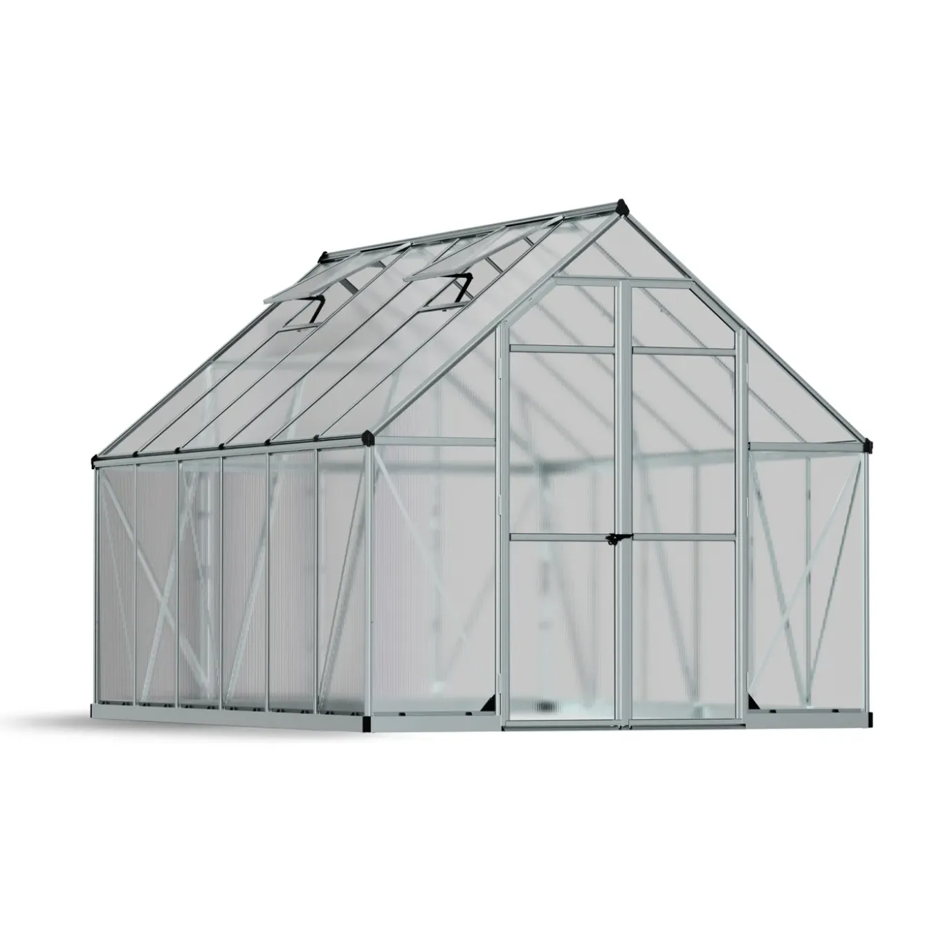 Canopia Tuinkas Essence 8x12 - Polycarbonaat - Zilver - 244x367x229cm