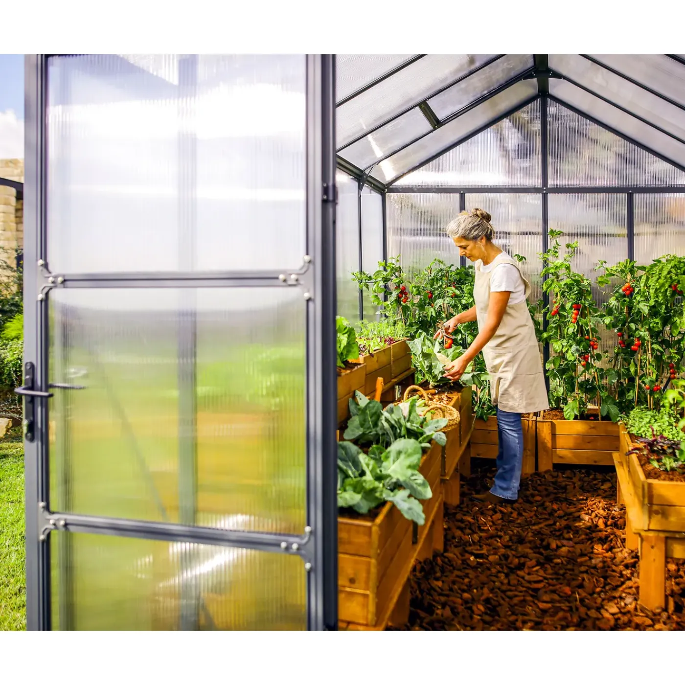 Canopia Tuinkas Glory 8x8 - Polycarbonaat 10mm - Grijs - 253x244x269cm