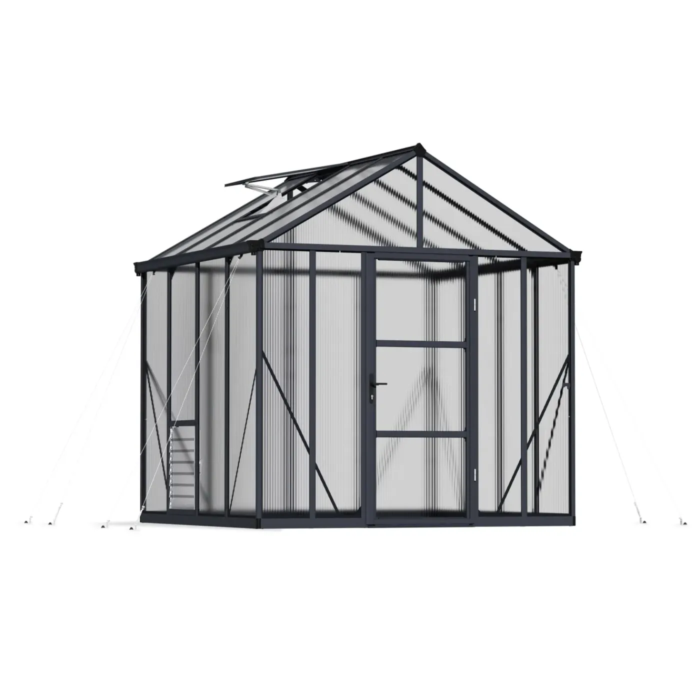 Canopia Tuinkas Glory 8x8 - Polycarbonaat 10mm - Grijs - 253x244x269cm