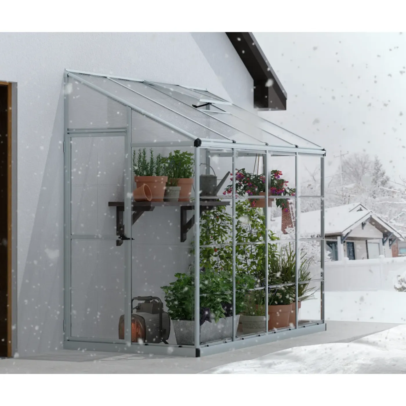 Canopia Tuinkas Lean To 8x4 - Hybride - Zilver - 244x124x225cm