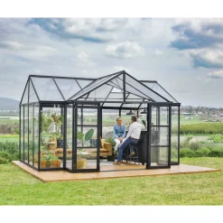 Canopia Tuinkas Triomphe Oranjerie - Polycarbonaat 10mm - Zwart - 303x380x190 cm