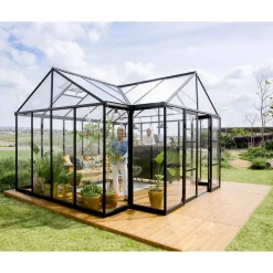 Canopia Tuinkas Triomphe Oranjerie - Polycarbonaat 10mm - Zwart - 303x380x190 cm