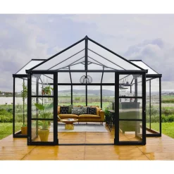 Canopia Tuinkas Triomphe Oranjerie - Polycarbonaat 10mm - Zwart - 303x380x190 cm