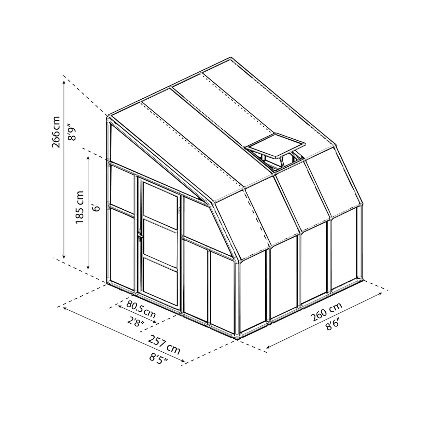 Canopia veranda Sun Room wit 260x257cm
