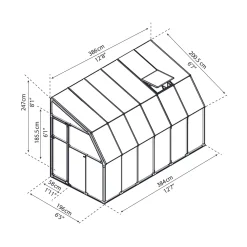 Canopia veranda Sun Room wit 386x200cm