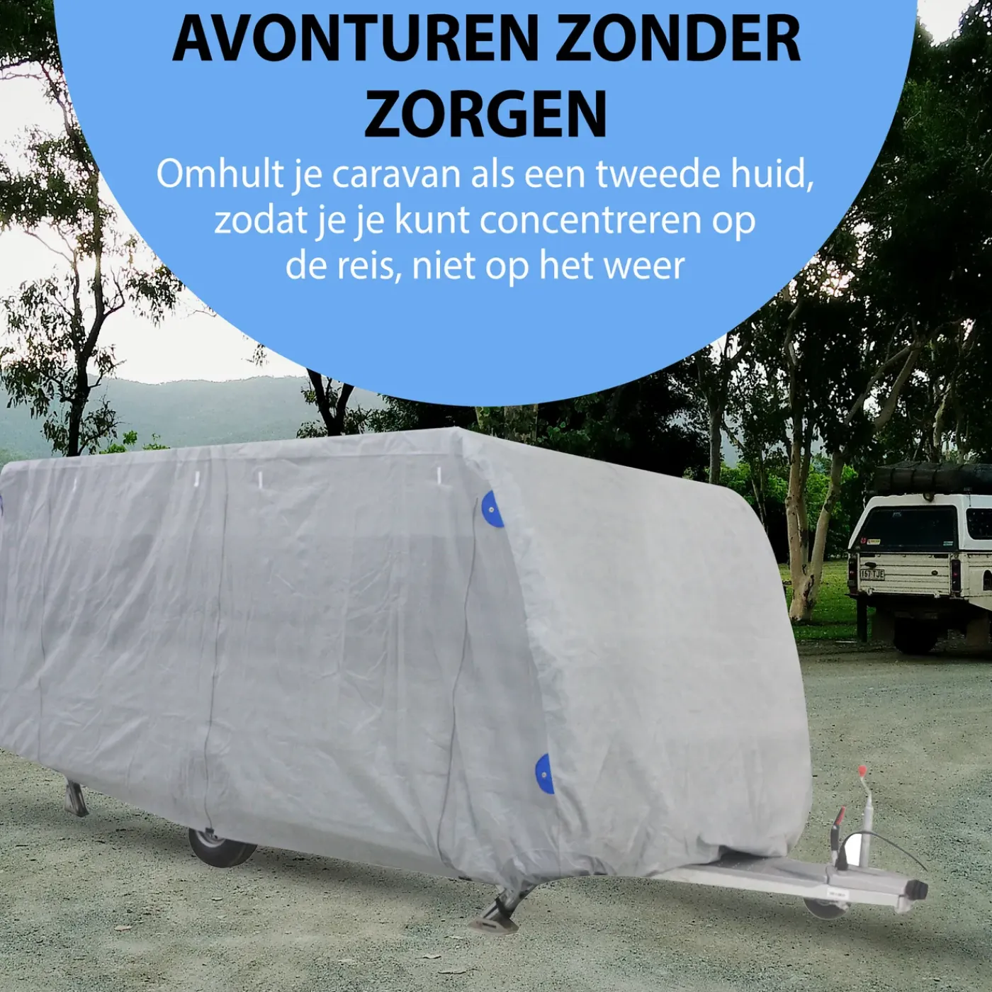 Muntel Caravanhoes Xxl – Waterdicht & Uv-bestendig 7,30 X 2,50 X 2,20 M
