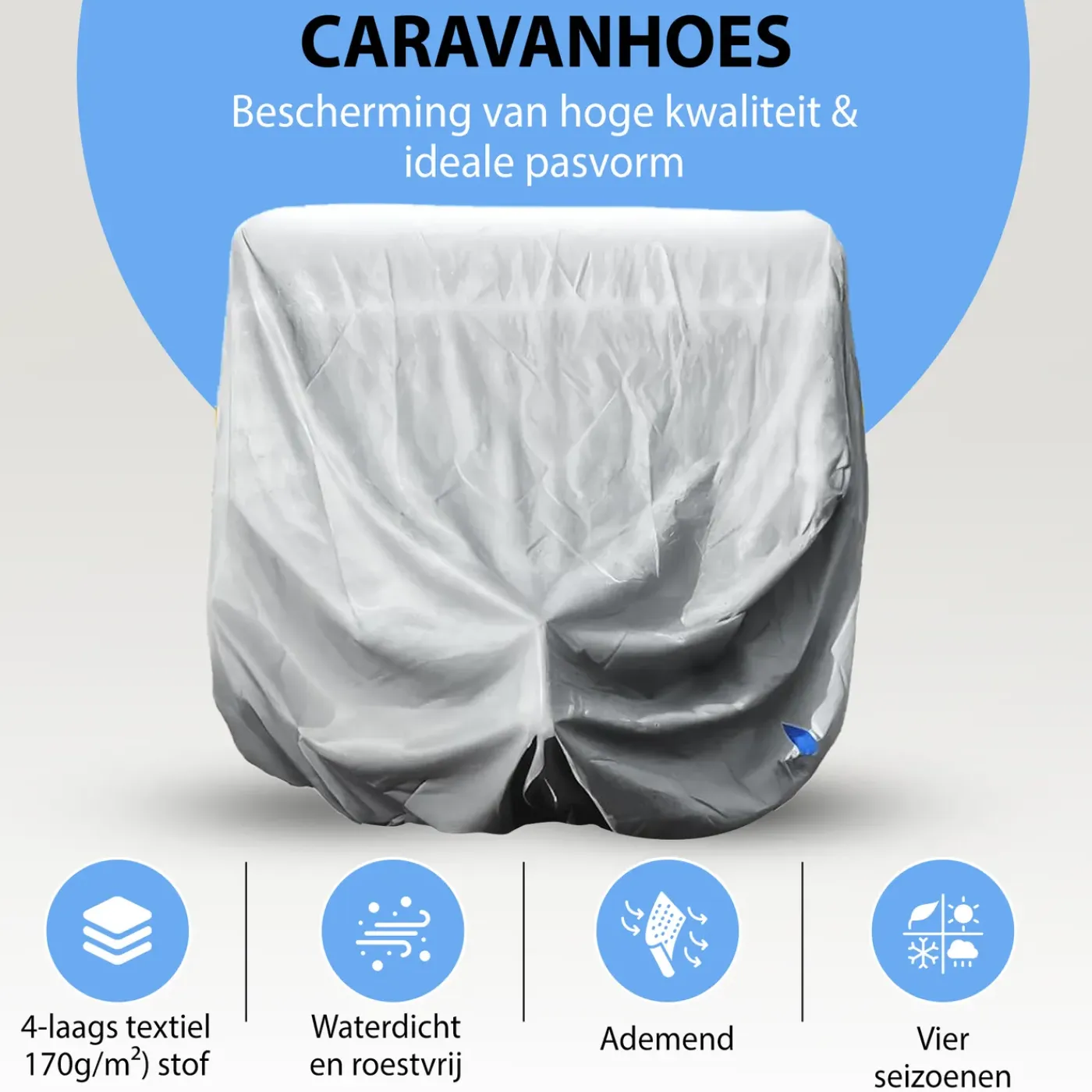 Muntel Caravanhoes Xxl – Waterdicht & Uv-bestendig 7,30 X 2,50 X 2,20 M
