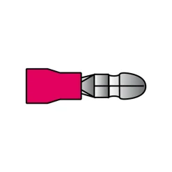 Carpoint rondstekker 547 rood Ø4mm - 10 stuks