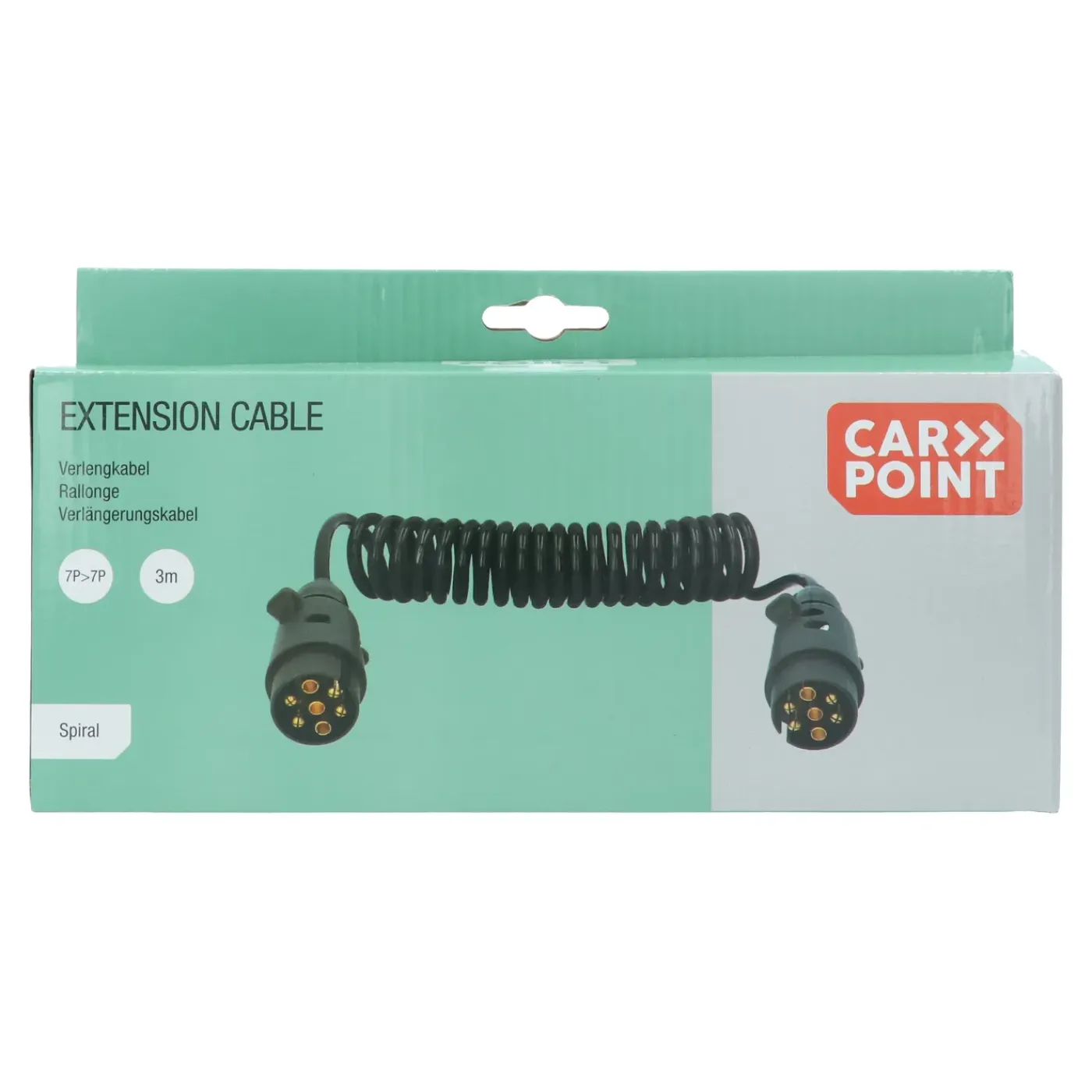 Carpoint Spiraal Trailer Verlengkabel 7p>7p Stekker/stekker