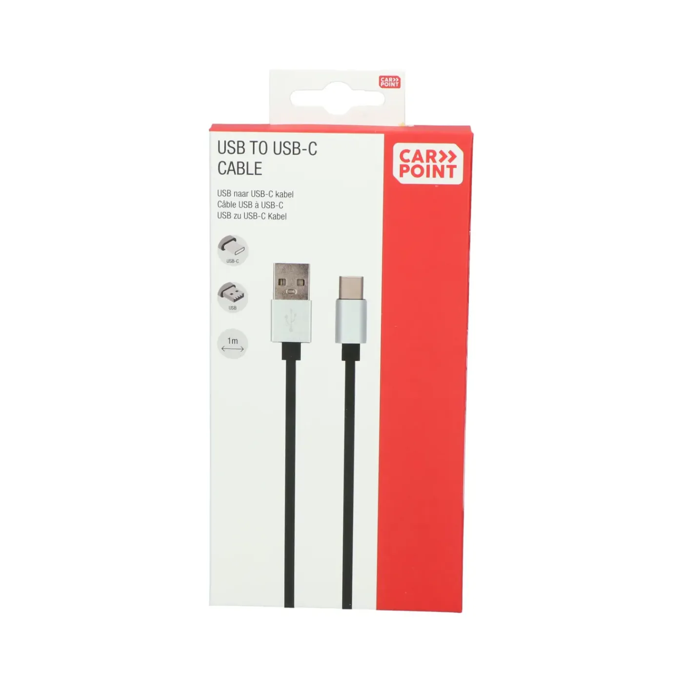 Carpoint USB>USB-C kabel 1 Meter