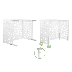 Casanoov Airco- & Warmtepomp Ombouw Aneto Sunny Aluminium Wit - Maat M