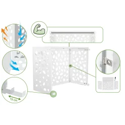 Casanoov Airco- & Warmtepomp Ombouw Aneto Sunny Aluminium Wit - Maat M