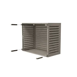 Casanoov Airco- & Warmtepomp Ombouw Aneto Aluminium Taupe Met Onderzijde - Maat M