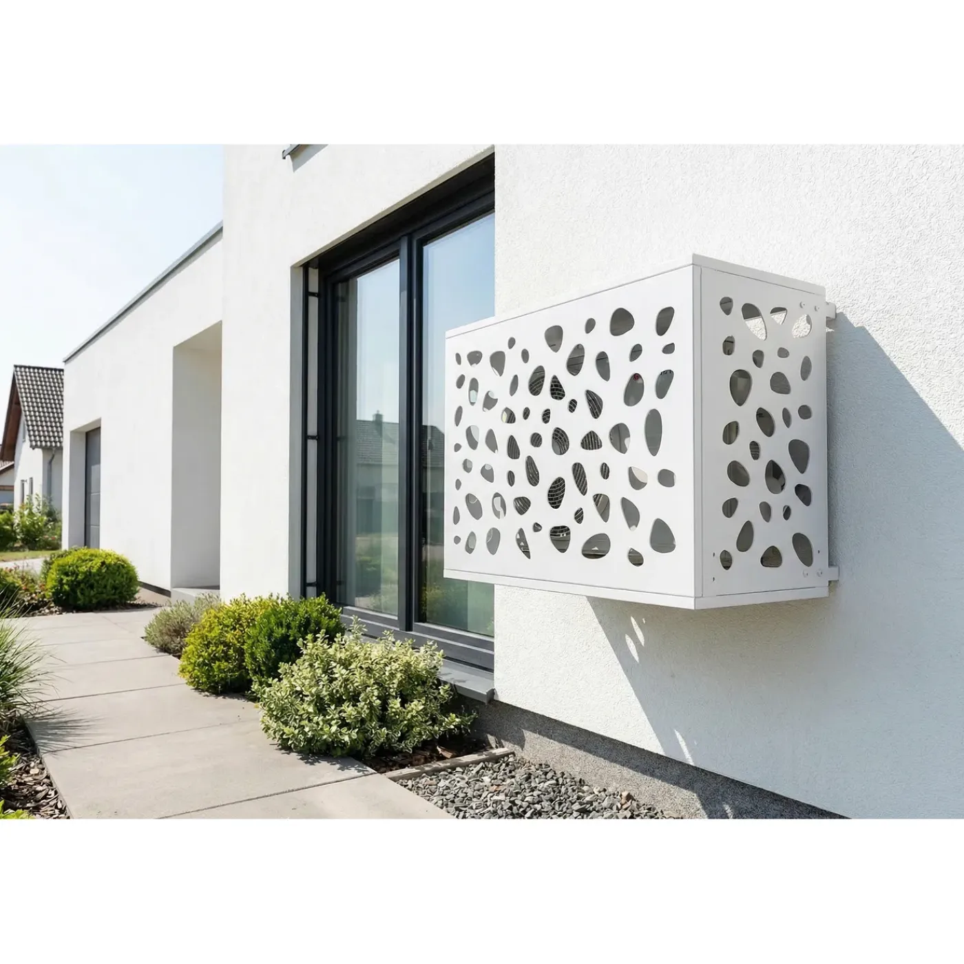 Casanoov Airco- & Warmtepomp Ombouw Aneto Sunny Aluminium Wit Met Onderzijde - Maat M