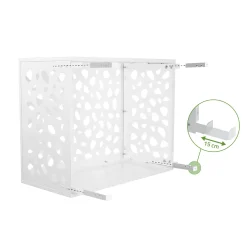Casanoov Airco- & Warmtepomp Ombouw Aneto Sunny Aluminium Wit Met Onderzijde - Maat M