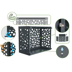 Casanoov Airco- & Warmtepomp Ombouw Aneto Sunny Aluminium Grijs Met Onderzijde - Maat M