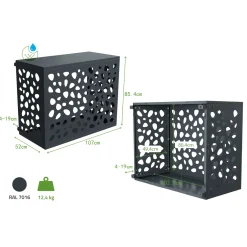 Casanoov Airco- & Warmtepomp Ombouw Aneto Sunny Aluminium Grijs Met Onderzijde - Maat M