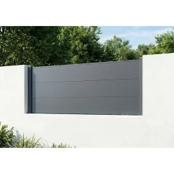 Casanoov Alpis-omheining, Antracietgrijs, 2 M, Hoogte 90 Cm, Aluminium - Brede Lamellen