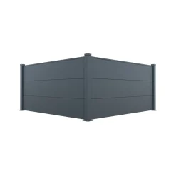 Casanoov Alpis-omheining, Antracietgrijs, 2 M, Hoogte 90 Cm, Aluminium - Brede Lamellen
