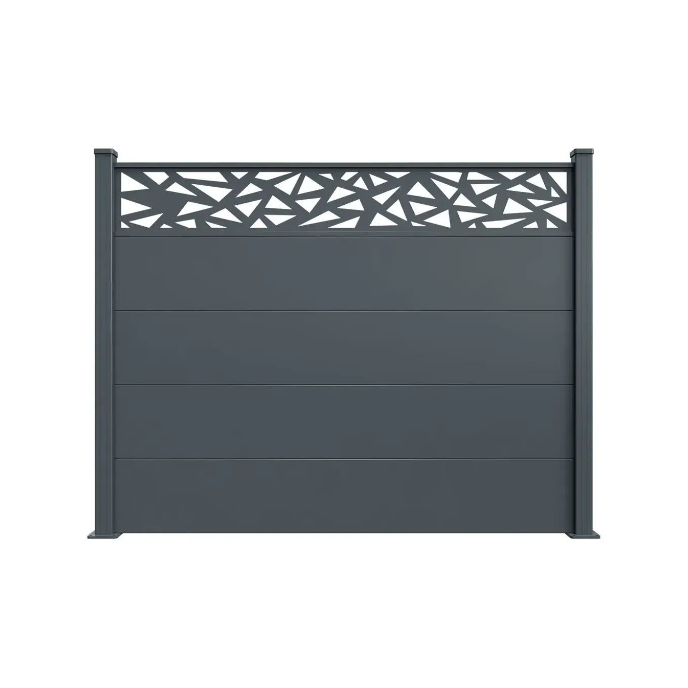 Casanoov Alpis Ruivo-omheining, Antracietgrijs, 2m H.150cm Aluminium - Brede Lamellen