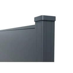 Casanoov Alpis Ruivo-omheining, Antracietgrijs, 2m H.150cm Aluminium - Brede Lamellen