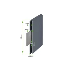 Casanoov Aluminium Draaipoort Eiger 3,5m H.180cm Grijs