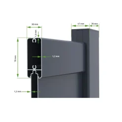 Casanoov Aluminium Draaipoort Eiger 3,5m H.180cm Grijs