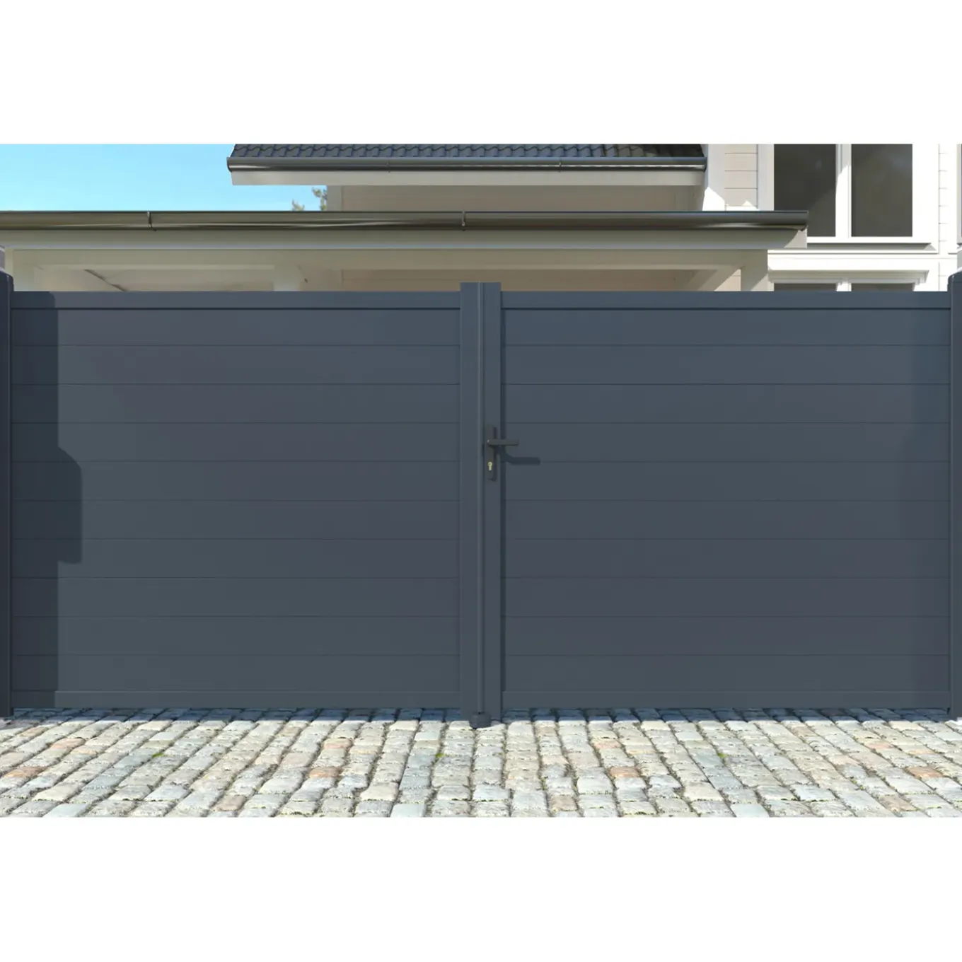 Casanoov Aluminium Draaipoort Eiger 3,5m H.180cm Grijs