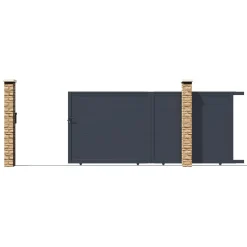 Casanoov Aluminium Elektrische Schuifpoort Eiger 4m H.140cm + Ranger C300 Motorisering