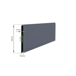 Casanoov Aluminium Elektrische Schuifpoort Eiger 4m H.140cm + Ranger C300 Motorisering